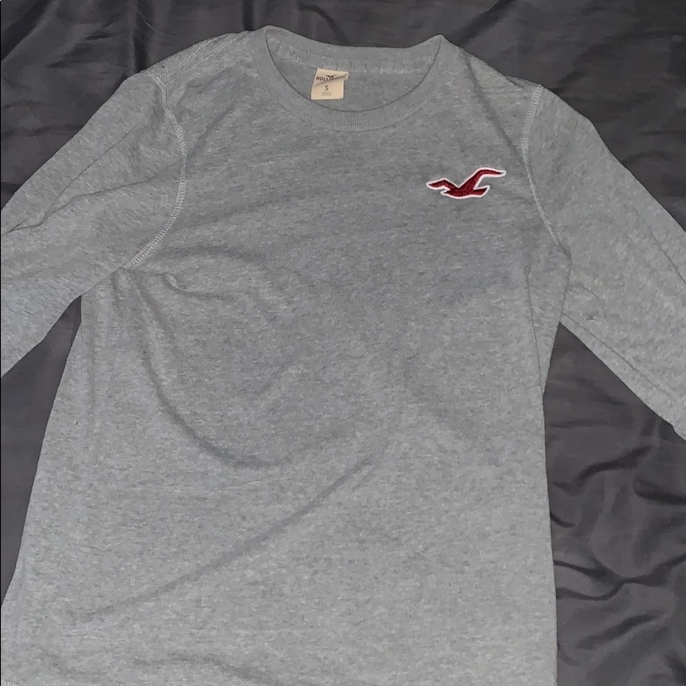 Mens Small Hollister Long Sleeve Shirt Grey